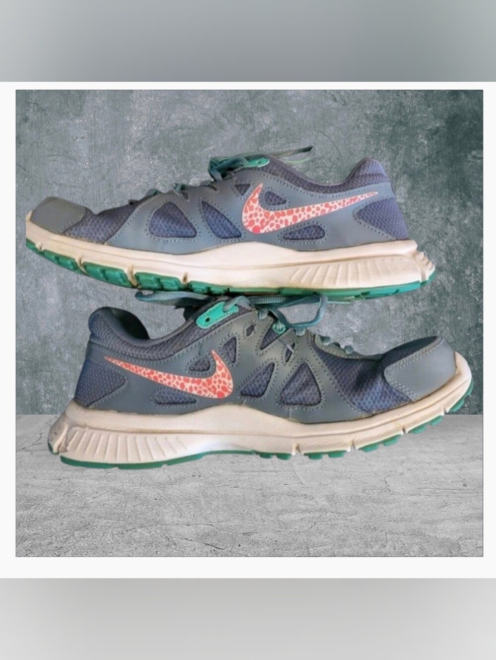 Nike Revolution 2 Running Shoes Gray Pink Aqua